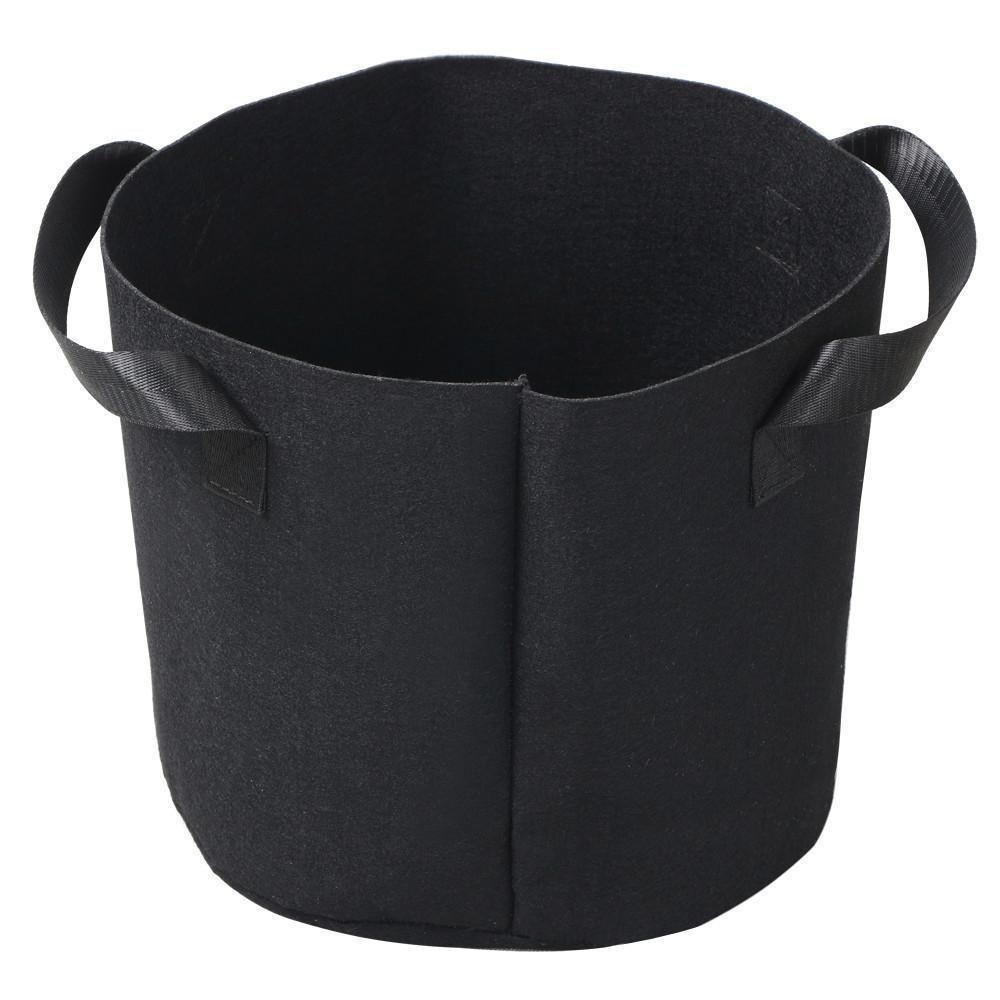 Beautyer Plant Growing Bag 3 Gallon Planter Bags with Handle Straps Aeration Fabric Pots , Non-woven Breathable Permeable Degradable (Black)
