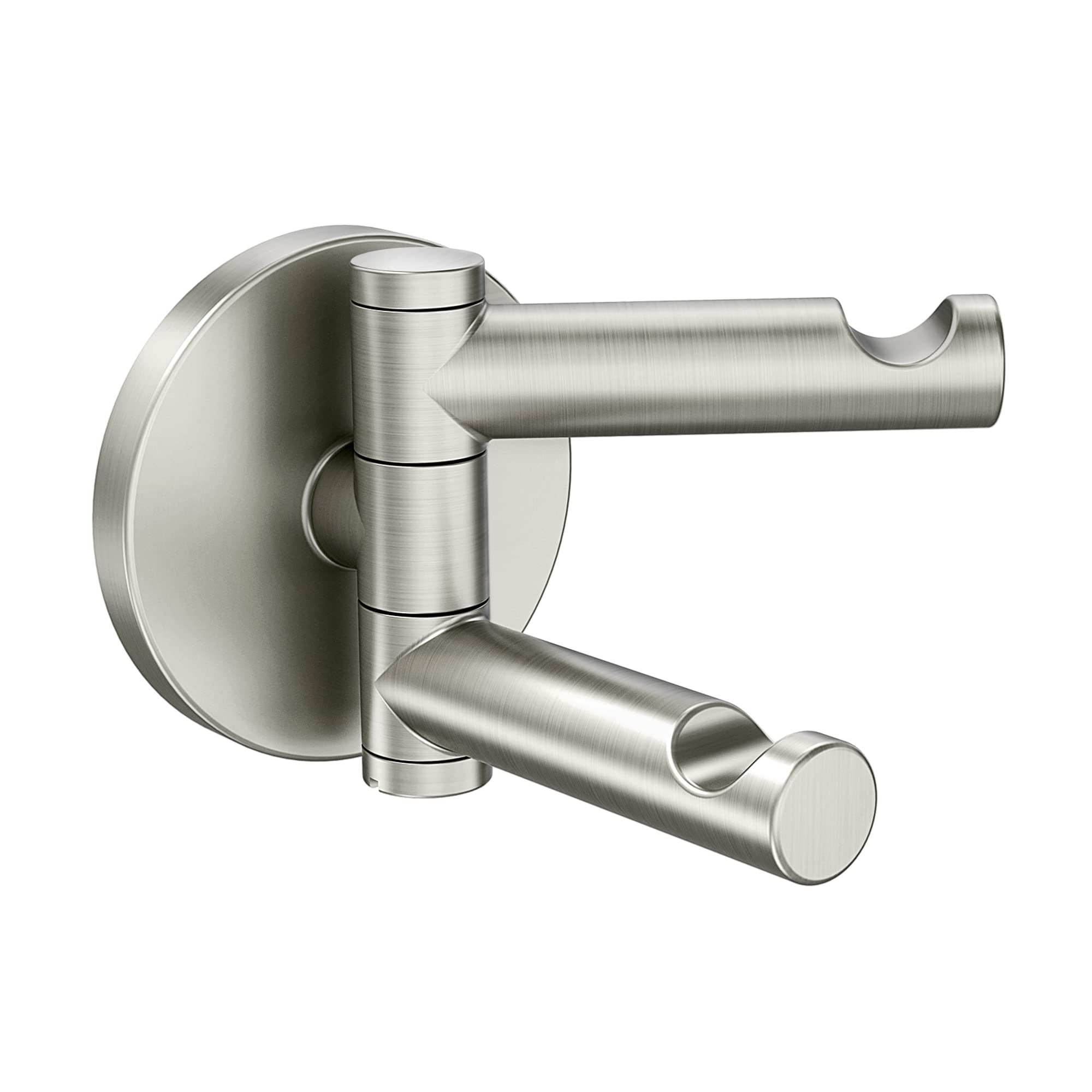 Moen YB0402BN Align Modern Double Swivel Robe Hook, Brushed Nickel — image 1
