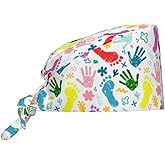 MOLIAN Medical and Health Care Working Caps with Sweatband Adjustable Tie Back Hat Headgear Beanie