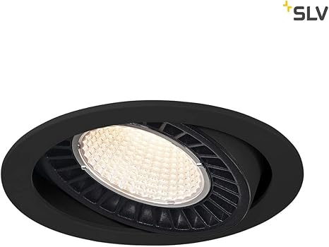 Slv Led Einbaustrahler Supros 3150lm Rund Schwarz Schwenkbare Deckenleuchte Zur Innenbeleuchtung Led Spots Fluter Deckenstrahler Decken Lampe Einbau Leuchte 1 Flammig Led Inside Eek A A Amazon De Beleuchtung
