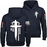 Regamor Custom Christian Hoodies for Men Women Faith Cross Jesus Hoodie Bible Religious Gifts Personalized Christmas