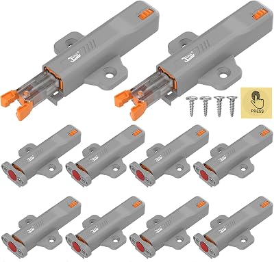 Jiayi Push to Close Cabinet Latch 10 Pack Non Magnetic RV Door Closure