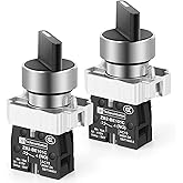 Gebildet 2pcs 1 NO 2 Selector Latching Switch 600V 10A, 2 Positions Maintained Rotary Select Selector Switch