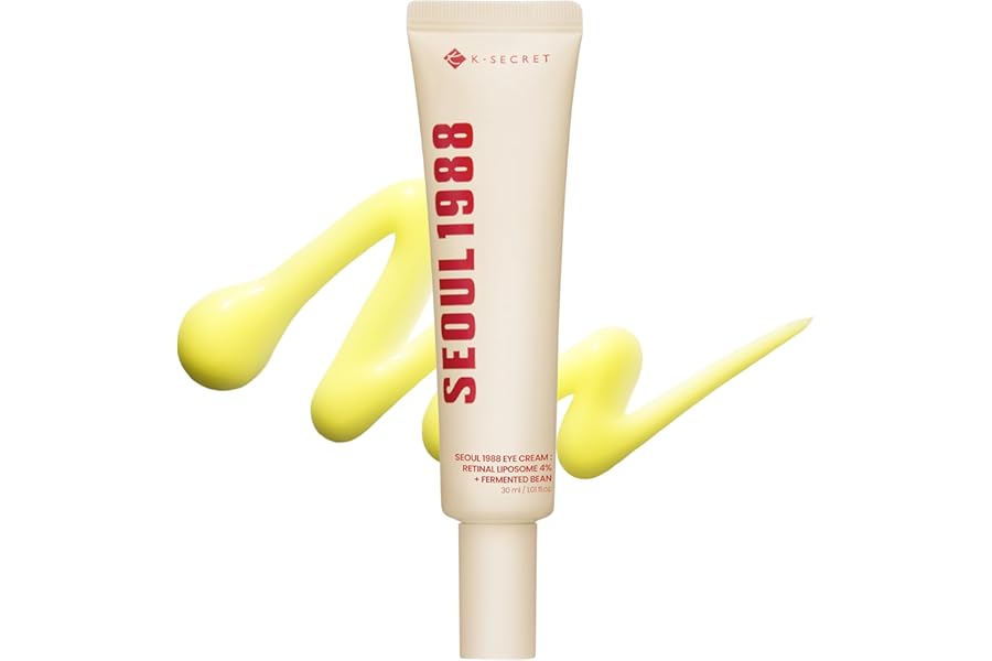K-SECRET SEOUL 1988 Retinal Eye Cream – Formulated with Advanced Retinal Liposome 4% and Fermented Bean for Dark Circles and Fine Line Care | Korean Skincare, 30ml / 1.01 fl oz