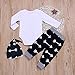 SWNONE 3pcs/Set Newborn Baby Boys Little Brother Long Sleeve Romper Bodysuits+Arrow Long Pants Hat Outfits Clothes (0-6 Months)