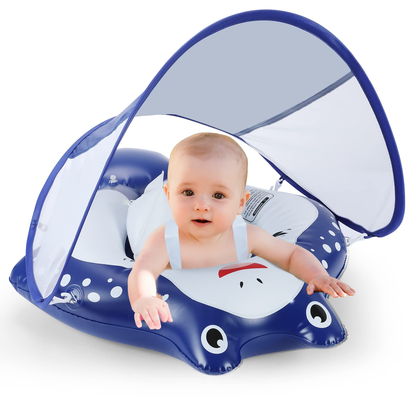 Photo 1 of (Missing shade) Baby Pool Float for 3-36 Months, Baby Swim Float with Canopy, Beach Toys for Toddlers 1-3 Years Old