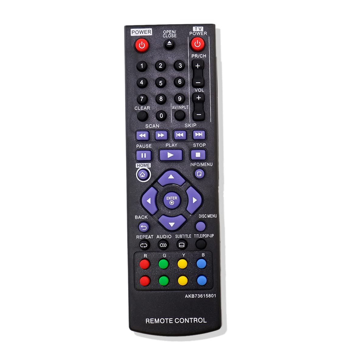 AULCMEET AKB73615801 Replacement Remote Control Compatible with LG Blu-Ray Disc Player Home Theater BP125 BP325 BP325N BP120 BP120N BP220 BP325W BP220N BP320N BP120P BP320 BP200