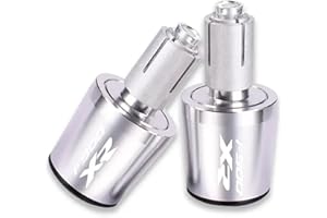 For F900XR F900 XR 2009-2022 Motorcycle CNC Handle Bar Handlebar Grips Cap End Plugs Accessories(Silvery)
