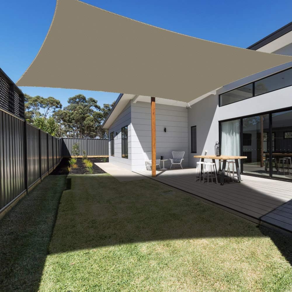 Ankuka Waterproof Sun Shade Sail Canopy Rectangle UV Block