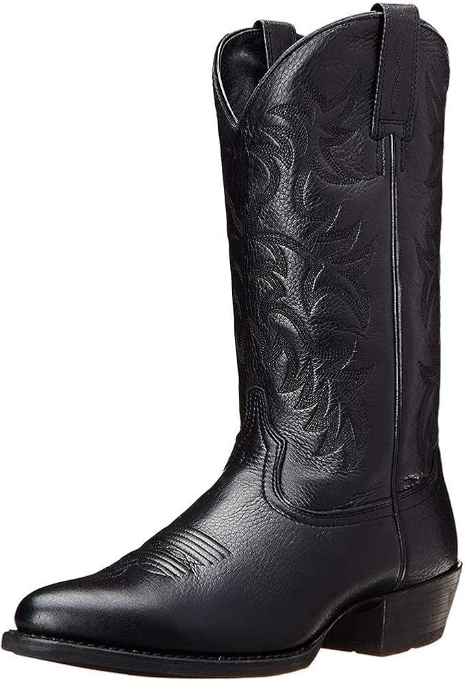 Western Cowboy Boots For Men Long Boots Leather Knight Outdoor Office