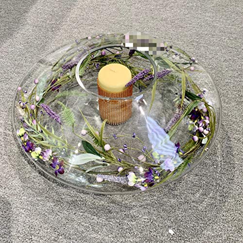 WGV-UFO-Bowl-Glass-Vase-Diameter-20-Height-6-Clear-Flat-Oval-Round-Bubble-Floral-Planter-Terrarium-for-Wedding-Event-Home-Decor-1-Piece-VUF2006