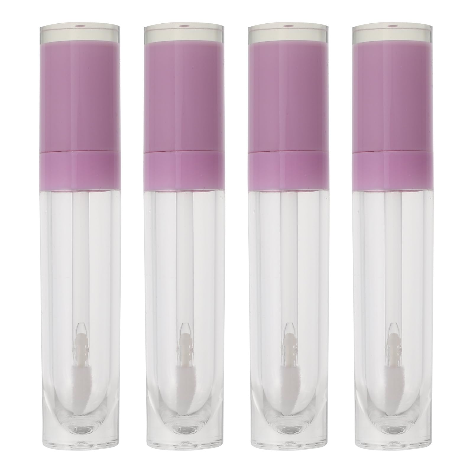 FRCOLOR Clear Lip Gloss Tubes with Wand, 8ml Empty Lip Balm Bottles for Makeup, Travel, Liquid, 4pcs (Purple) Lipgloss