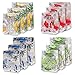 12 Pack Elegant Glitter Christmas Gift Bags in Assorted Designs & Sizes! 4 Designs in 3 sizes each- Small, Medium & Large by Gift Boutique