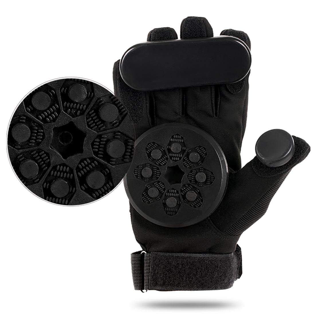 Skateboard Gloves with 2 Set Spark Pucks, Longboard Downhill Slide Gloves CBST04