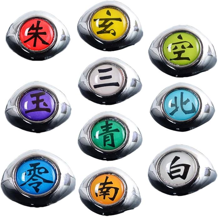 WerNerk Anime Naruto Rings Uchiha Sasuke Itachi Sharingan Akatsuki