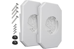 MINSN PTY Siding Mounting Block, Perfect Fit 8141DBL Built-in Electrical Box Outdoor Light Mounting Block, Siding Mounting Plate for 1/2 inch Lap Double and 4 inch Siding, Big White 2 Packs