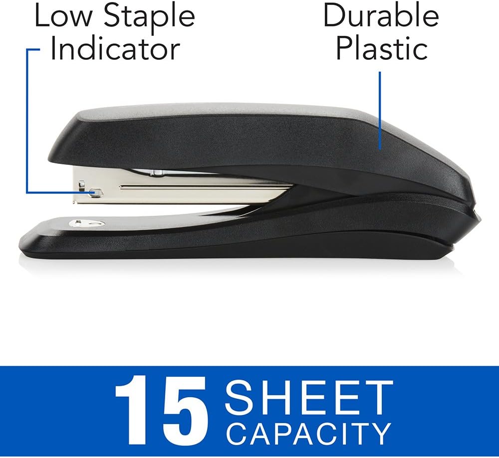 Swingline Stapler Value Pack, Heavy Duty Antimicrobial Stapler for Office Desktop or Home Office Supplies, 15 Sheet Capacity, Resists Bacteria, Includes Staples & Stapler Remover (754551) : Stapler With Staples : Office Products