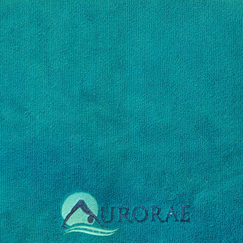 Aurorae Sport and Swim Towel Aqua for Beach, Pool, Travel, Microfiber, Super Absorbent, Extra Large, Lightweight (Kauai Coast)