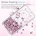 LeYi for Galaxy J7 Case with Tempered Glass Screen Protector [2 Pack] for Girls Women, Glitter Shiny Moving Quicksand Liquid Clear TPU Protective Phone Case for Galaxy J7 J700 2015 Rose Gold