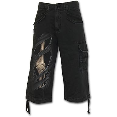 Spiral Bone Rips Vintage Shorts schwarz