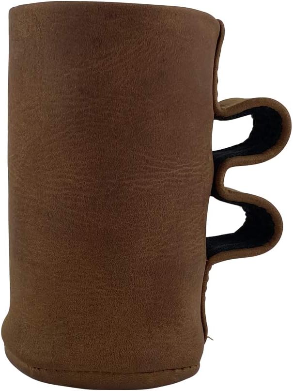 Hide & Drink Rustic Leather Beer Glove Handmade Bourbon Brown