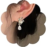 Iaceble Boho Rhinestone Butterfly Earrings Tiny Cz Teardrop Earrings Hollow Butterfly Wing Earrings Butterfly Crystal Earrings Jewelry for Women