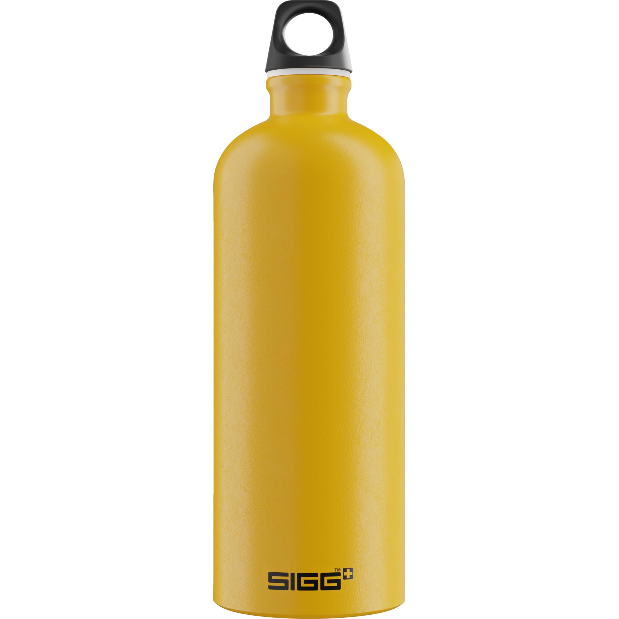 Sigg - Aluminium Water Bottle - Traveller Yellow - Climate Neutral Certified - Suitable For Carbonated Beverages - Leakproof - Lightweight - BPA Free - Yellow - 1 L