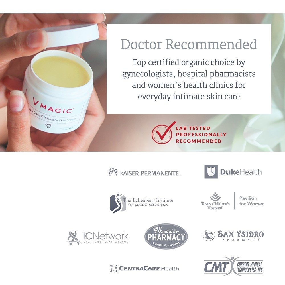 Medicine Mama's Apothecary Vmagic Organic Vulva Cream vaginal moisturizer - Relieves dryness, itching, burning, redness, and chaffing - Feminine Care - Estrogen Free (2oz) : Health And Personal Care : Beauty