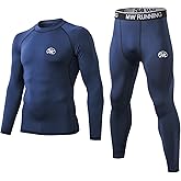 MeetHoo mens Compression Base Layers Long Johns Winter Gear With Fleece Lined for Skiing