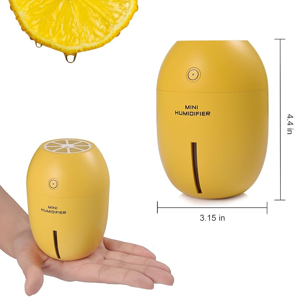 Office Ultrasonic USB Humidifier 180ml Lemon Shape Portable Cool Mist