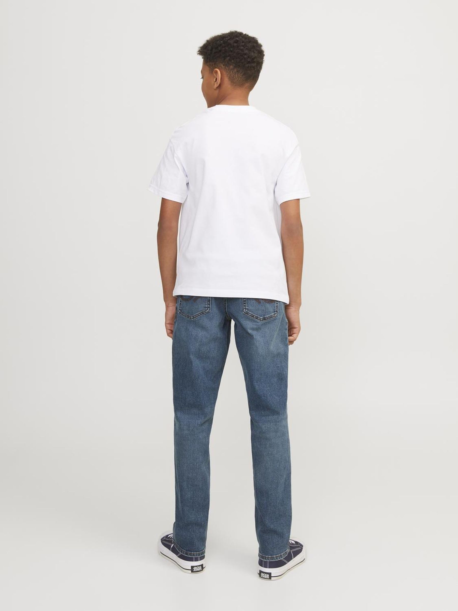 JACK & JONES Jeans Regular Fit Denim Stone Washed Mid Waist mit Heller Naht JJICLARK JJORIGINAL, Farben:Blau,Größe Jeans:W33 L34,Z - Länge L30/32/34/36/38:L34 3