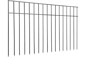 Adavin Animal Barrier Fence, 5 Pack 24 in(L) X 15 in(H) Dog Digging Fence Barrier with 1.5 in Spacing, Metal Dog Fence for The Yard, Patio. Total 10 Ft(L)