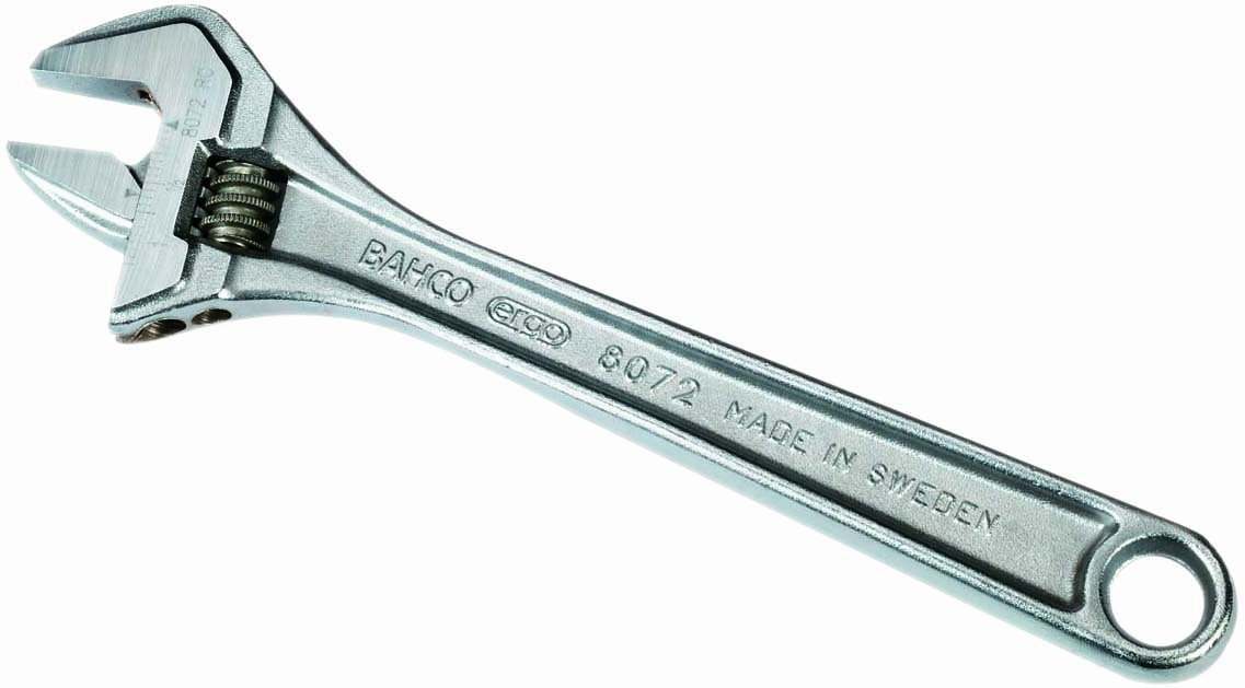 Bahco 8072 RC US Adjustable Wrench, 10-Inch, Chrome