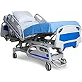 Point A (PAM-5) Premium 5-Function Full Electric Hospital Bed for Home Use, 5.9" Memory Mattress Made in USA, LINAK Motor, Central Locking, 6" Casters, Includes (2X) Bed Sheet and Battery Back-up