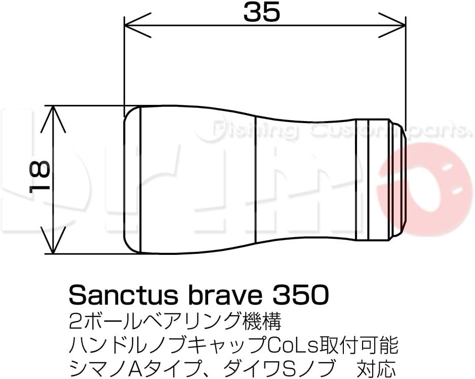 Amazon リール ウッド ハンドルノブ シマノ ダイワ用 Brimo Sanctus Brave350 パープルハート Brimo スピニングリールパーツ