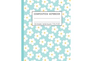 Pastel Composition Notebook Wide Ruled: Cute Composition Notebooks Wide Rule For Teen Girls | Aesthetic Notebook | Students S