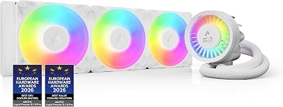 Liquid Freezer III Pro 360 A-RGB - PC de Refrigeração Líquida, AIO para CPU, 3x120 mm, Radiador 38 mm, Bomba PWM, Ventoinha VRM, AMD AM5/AM4, Quadro de Contacto Intel LGA1851/1700 - Branco