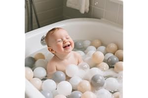 GOGOSO Ball Pit Balls for Toddlers Kids Plastic Balls for Ball-Pit Playpen Pool Baby Pastel Party Decor Fun Shaped Star Bulk 50 100 200 500 1000 Count