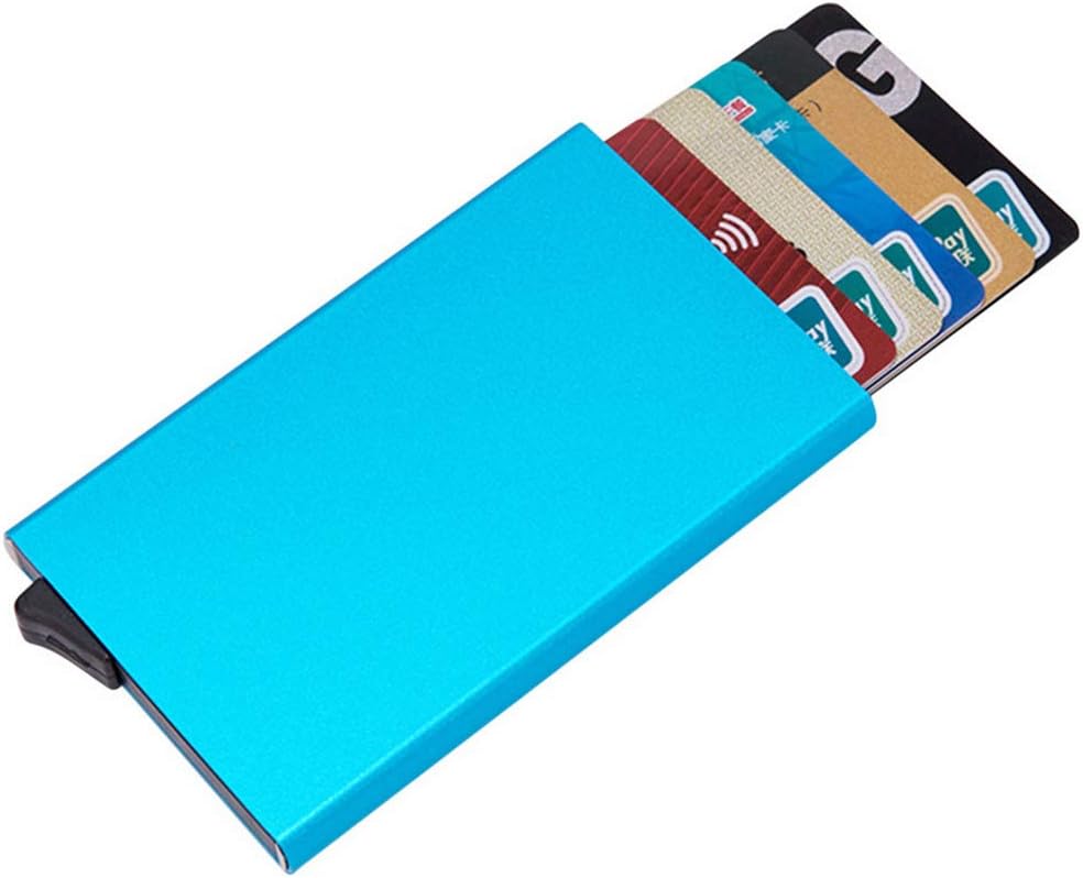 Multi Card Holder Solid Color Automatic Pop Up Anti Theft Bank Card Box Mini Business Card Case,Bu