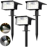 nipify 3 Pack 62 LED Solar Spot Lights Outdoor Motion Sensor with 3 Modes | 2-in-1, Auto ON/OFF, Solar Powered, Waterproof Landscape Spotlights for Outside Yard Wall Garden