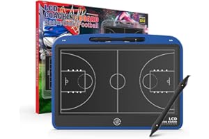 VNVDFLM 13.5'' Electronic Football Tactical Board, Basketball Coaching LCD Soccer Strategy Board With Stylus Pen, Marker Training Writing Tablet Coach Gifts