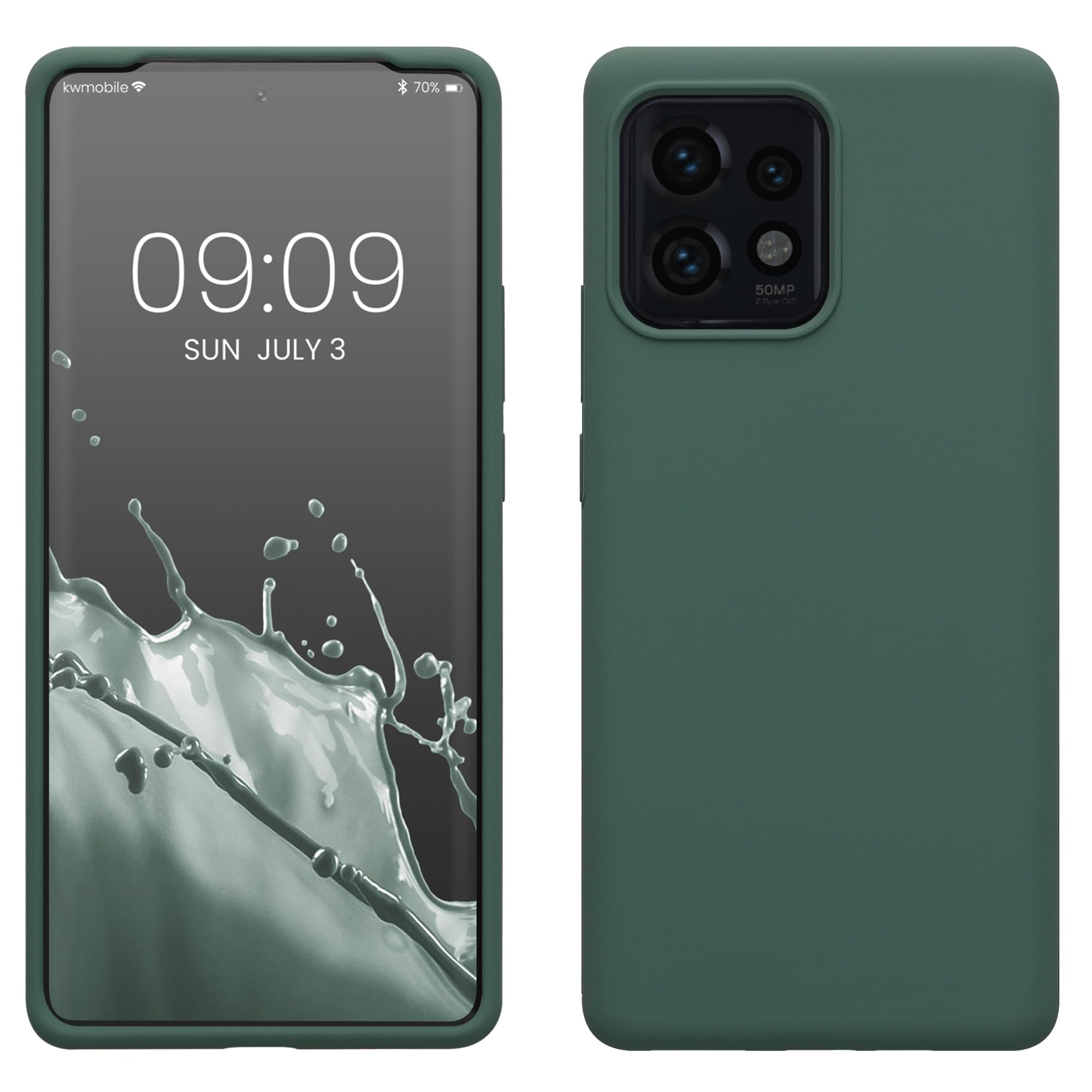 kwmobile Case Compatible with Motorola Edge 40 Pro/Edge+ (2023) Case - TPU Silicone Phone Cover with Soft Finish - Forest Green — image 1