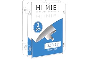 HIIMIEI Acrylic Window Sign Holder with Suction Cup 8.5 X 11, Clear Acrylic Frames Glass Door Wall Mount Advertising Signage Sign Holder for Mall, Office, Home, Store, Restaurant