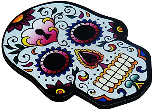 Cucuba® MAGNET ON WOOD VINTAGE STYLE FOR COLLECTION - (Magnet Mexican Skull Blue)