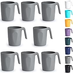 Berglander Gray Plastic Coffee Mugs Set of