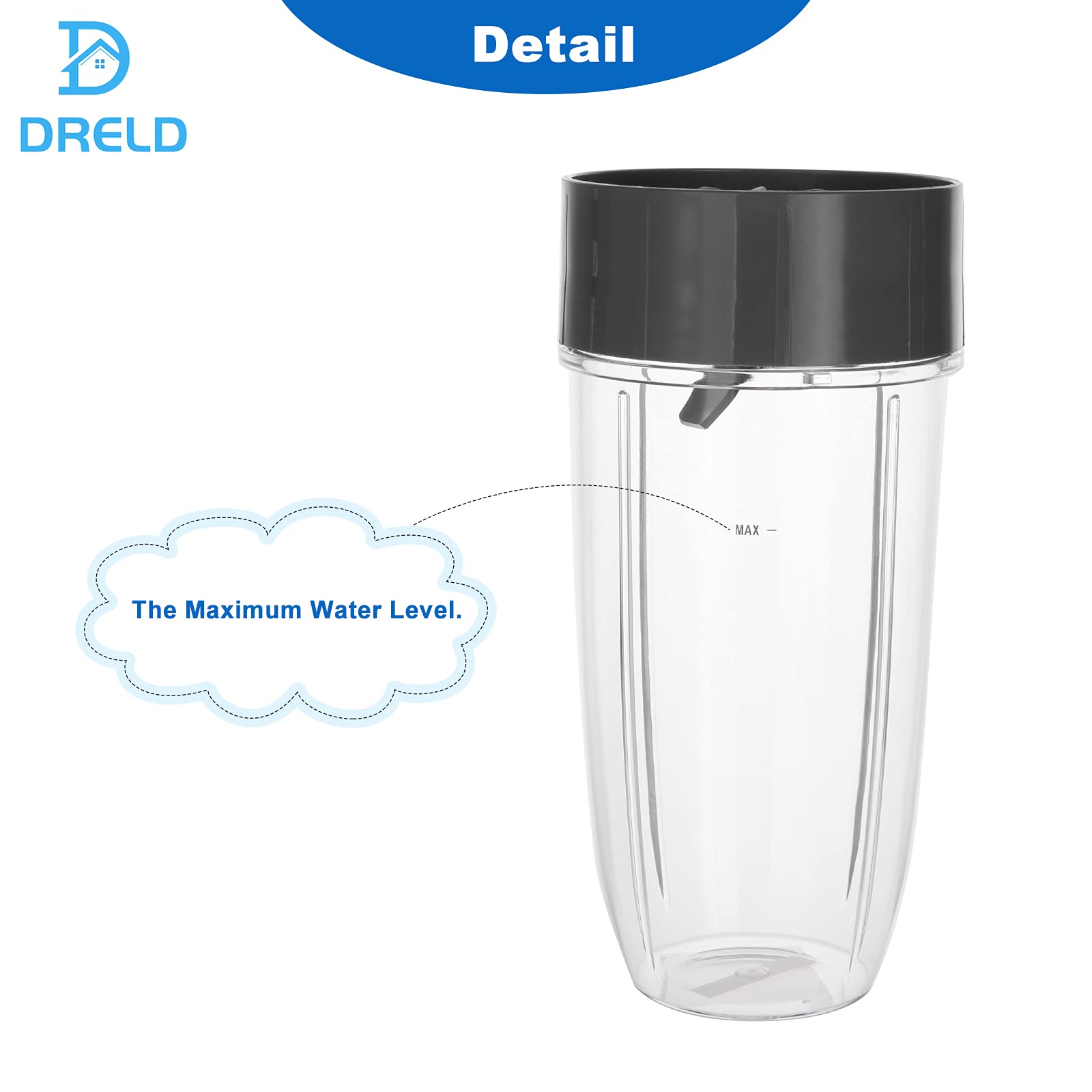Blender 2Pcs 32oz Cup and 2Pcs Extractor Blade with 2 Rubber Gasket, Compatible with Nutribullet 600W/900W Blender Models (7 Packs)