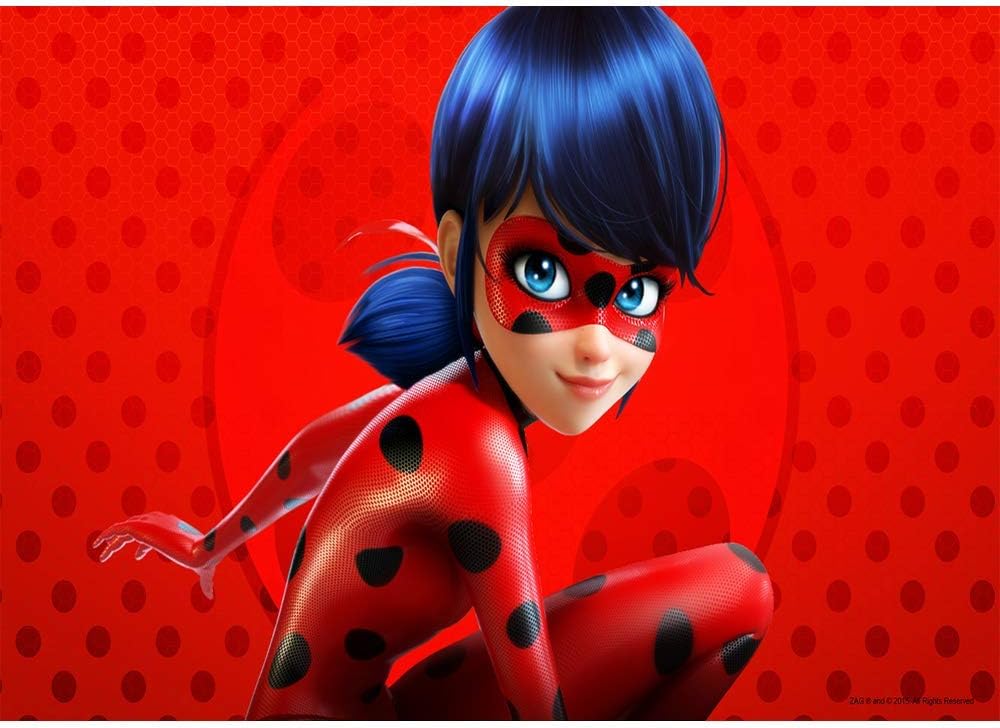 Ladybug Girls Photography Backdrop Party Photo Booth Background Props for Kids Baby Shower Birthday Party Supplies Decorations(7x5ft)