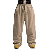GSOU SNOW Mens Snow Pants Women Baggy Snowboard Pants Loose Fit Insulated Windproof Waterproof for Ski Hiking Winter Outdoor