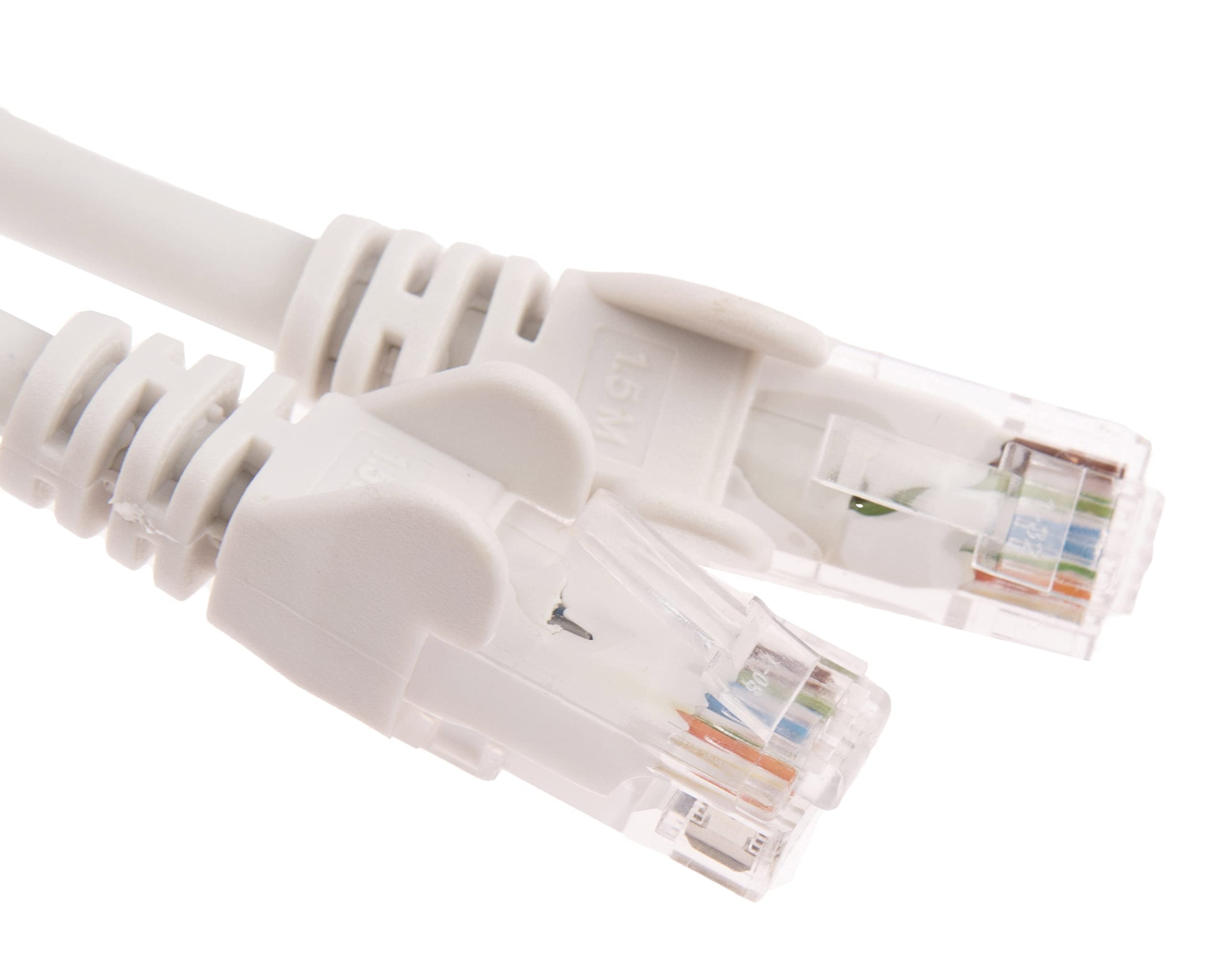 0.25m / 25cm Ethernet Leads ~ Network Wires ~ Patch Cables ~ RJ-45 Cords - White