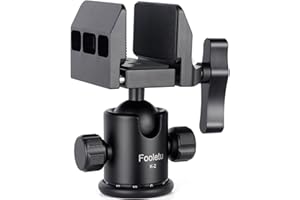 Shooting Saddle with Ball Head, CNC Aluminum Heavy Duty 360° Tripod Head, Universal Rest Clamp for Hunting Shooting Stick Tri